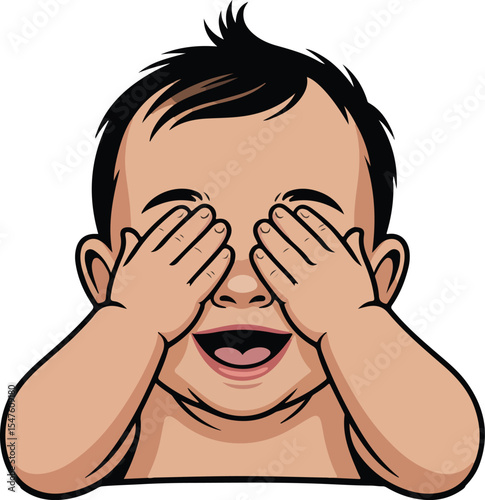 Peek-a-boo Joy Transparent isolated