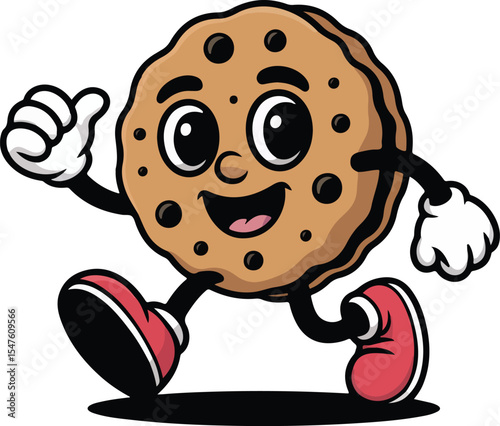 Cookie Character's Cheerful Stroll Transparent isolated
