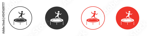 Trampolining icon design, logo, app, UI. Vector illustration, EPS