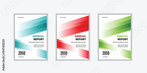 Modern folding ribbon theme book cover template in gradient color. A4 size book cover template for annual report, magazine, booklet, proposal, portfolio, brochure, poster
