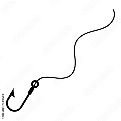 Fishing hook icon isolated on white background