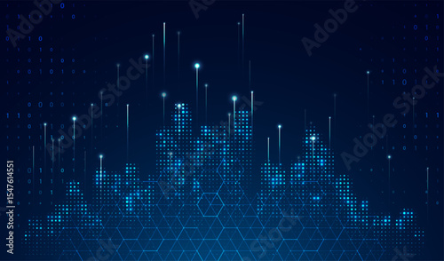 Abstract global technology background. Futuristic data network representation. Digital innovation concept for your design.