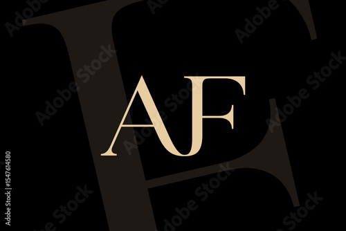 AF or FA letter logo icon design. Classic style luxury initials monogram.