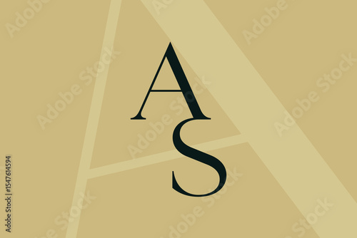 AS or SA letter logo icon design. Classic style luxury initials monogram.