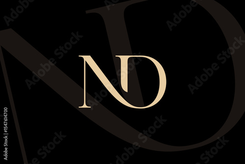 ND or DN letter logo icon design. Classic style luxury initials monogram.