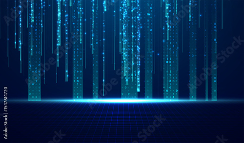 Abstract big data code representation. Modern high-tech data background. Graphic concept for your design