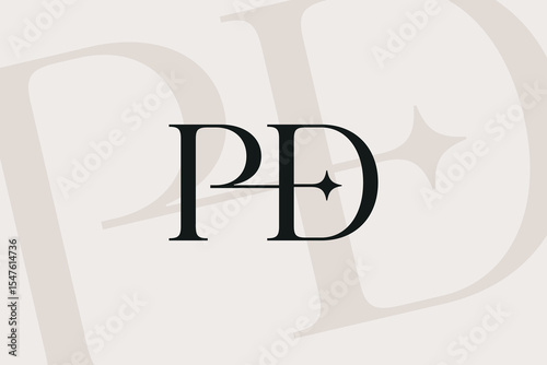 PD or DP letter logo icon design. Classic style luxury initials monogram.