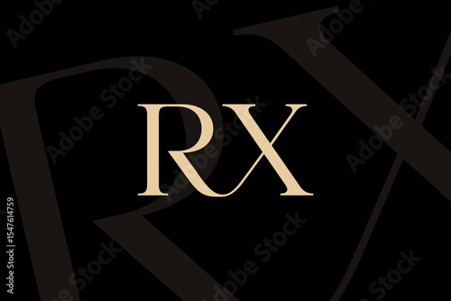 RX or XR letter logo icon design. Classic style luxury initials monogram.