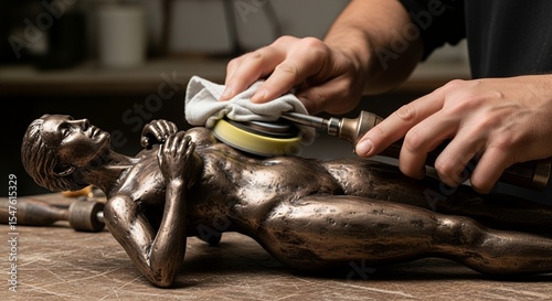 Bronze Sculpture Restoration in Progress