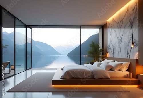 Simple and Comfortable Bedroom Interior Scene