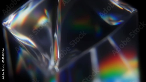 Abstract Prism Light Refraction, Dynamic Rainbow Spectrum  Crystal Clear Visuals.