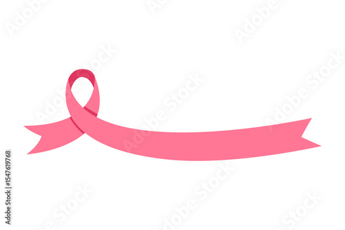 Pink Ribbon for Breast Cancer Awareness. cancer cell developing.