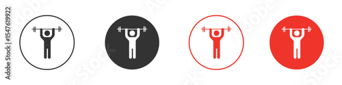 Weightlifter icon design, logo, app, UI. Vector illustration, EPS