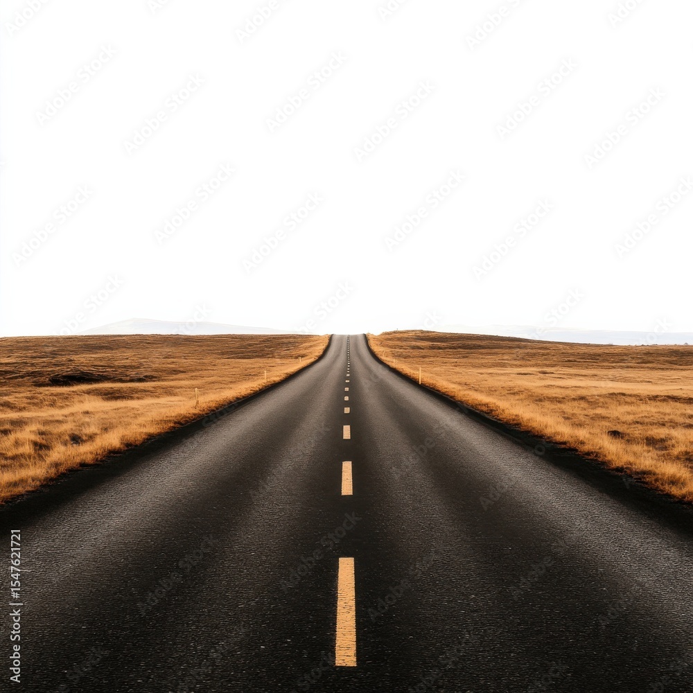 Fototapeta premium Scenic Road Leading Through Beautiful Countryside Landscape