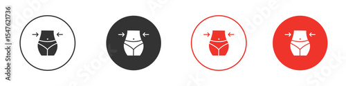 Women waist icon design, logo, app, UI. Vector illustration, EPS