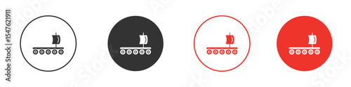 Wood Raft icon design, logo, app, UI. Vector illustration, EPS