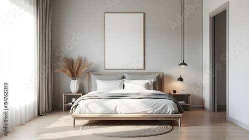 Elegant Bedroom Interior Showcasing Bed Design