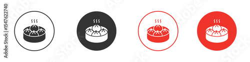 Xiao long bao icon design, logo, app, UI. Vector illustration, EPS
