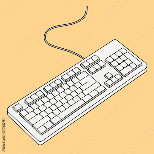 Black computer keyboard with mouse for technology and business communication