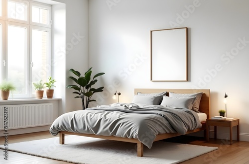 Minimalist Bedroom with Sleek Bed Arrangement