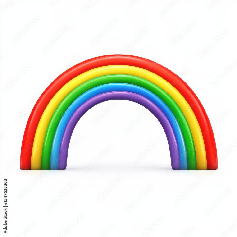 Fototapeta premium Colorful Rainbow Emoji Isolated on White Background for Fun Use