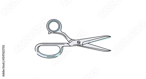 Elegant cutting tool vector art illustration for design and creative projects tailoring scissors