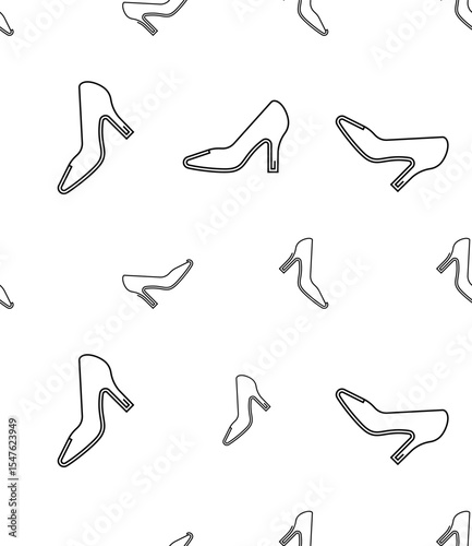 Women Shoes Icon Seamless Pattern Y_2203001