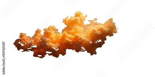 Orange smoke clouds pattern fiery coral nature vector illustration