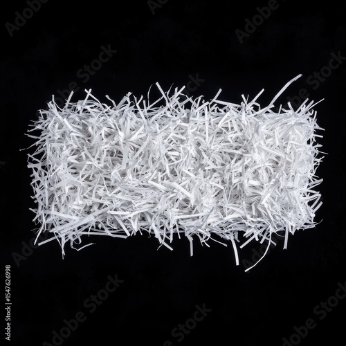 Beautiful Arrangement of Shredded Paper on Dark Background