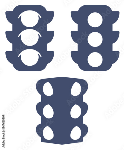 Vector Icons of Traffic Lights