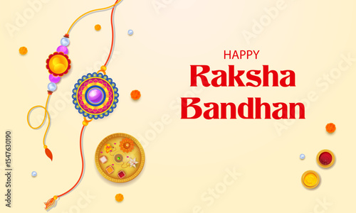 decorated rakhi for Indian festival Raksha Bandhan