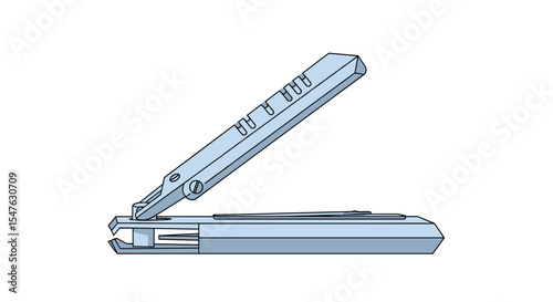 A collection of vector illustration nail clipper images for personal care and grooming