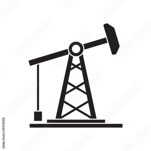 oil pump flat icon vector