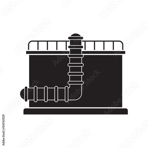 oil tank storage flat icon vector