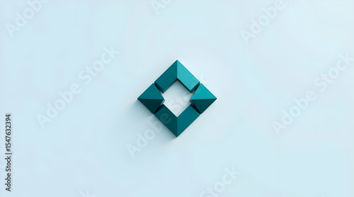 Abstract cubic minimalist background with sharp geometric blocks