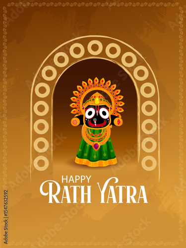 Rath Yatra Chariot Festival of Hindu God Lord Jagannath celebrated in Odisha India