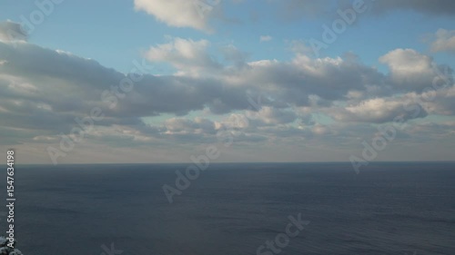 Ocean Clouds Sky Calm Blue Seascape Horizon View