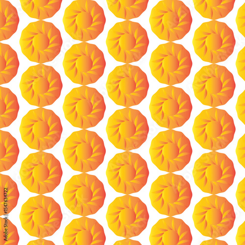 seamless pattern with orange balls