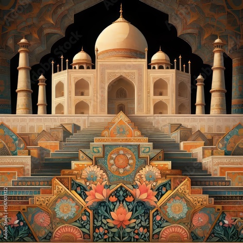 Egyptian precision and floral motifs