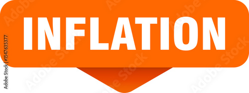 inflation sticker. inflation sign on transparent background