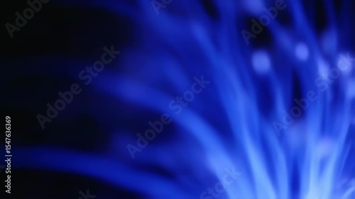 Abstract Blue Light Burst Dynamic Fiber Optics.