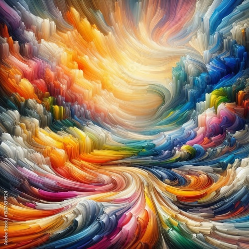 Hyperrealistic palette visible canvas weave