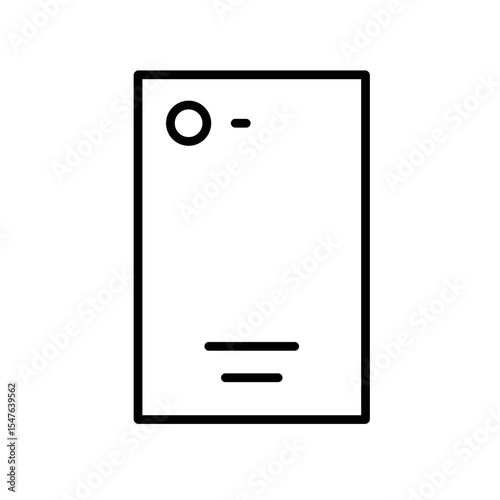 Smartphone Back View with Camera and Flash Module Icon vector