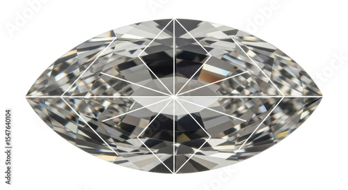 Isolated marquise cut diamond