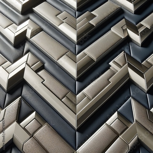 Interlocking chevrons luxury yacht interiors
