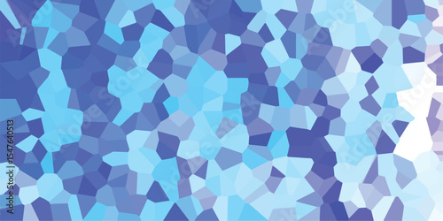 Abstract geometric mosaic pattern in shades of blue and purple for background and design elements