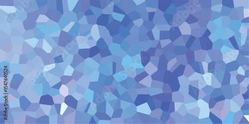 Abstract geometric mosaic pattern in cool blues and purples for backgrounds and designs