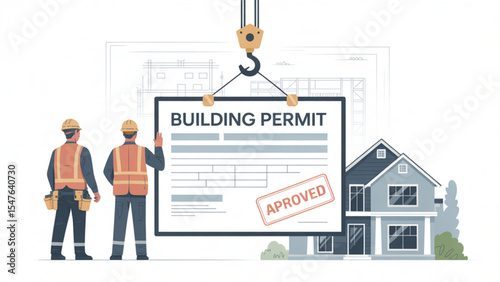 Approved Building Permit Construction Project Home Builders House Design Blueprint