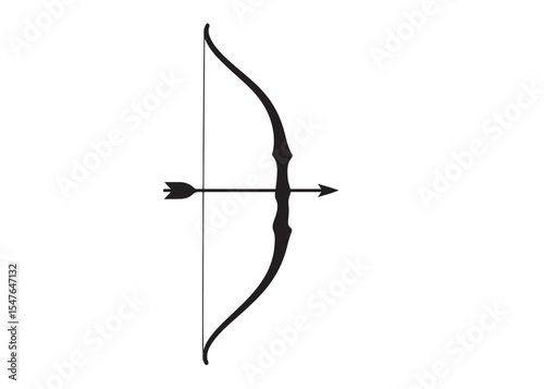 archer bow logo silhouette vector, bow and arrow logo icon silhouette, bow and arrow silhouette logo vector, bow and arrow silhouette vector logo on white background
