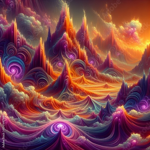 purple shadows acid orange peaks Resolution